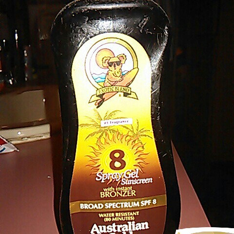 Australian Gold Spray Gel w/Bronzers SPF 8 8oz