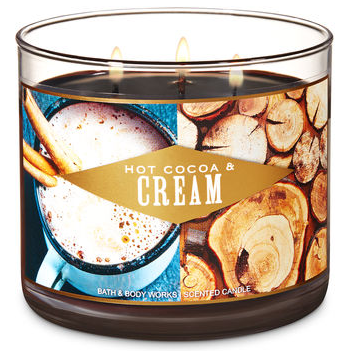 1 Bath /& Body Works HOT COCOA /& CREAM Large 3-Wick Candle