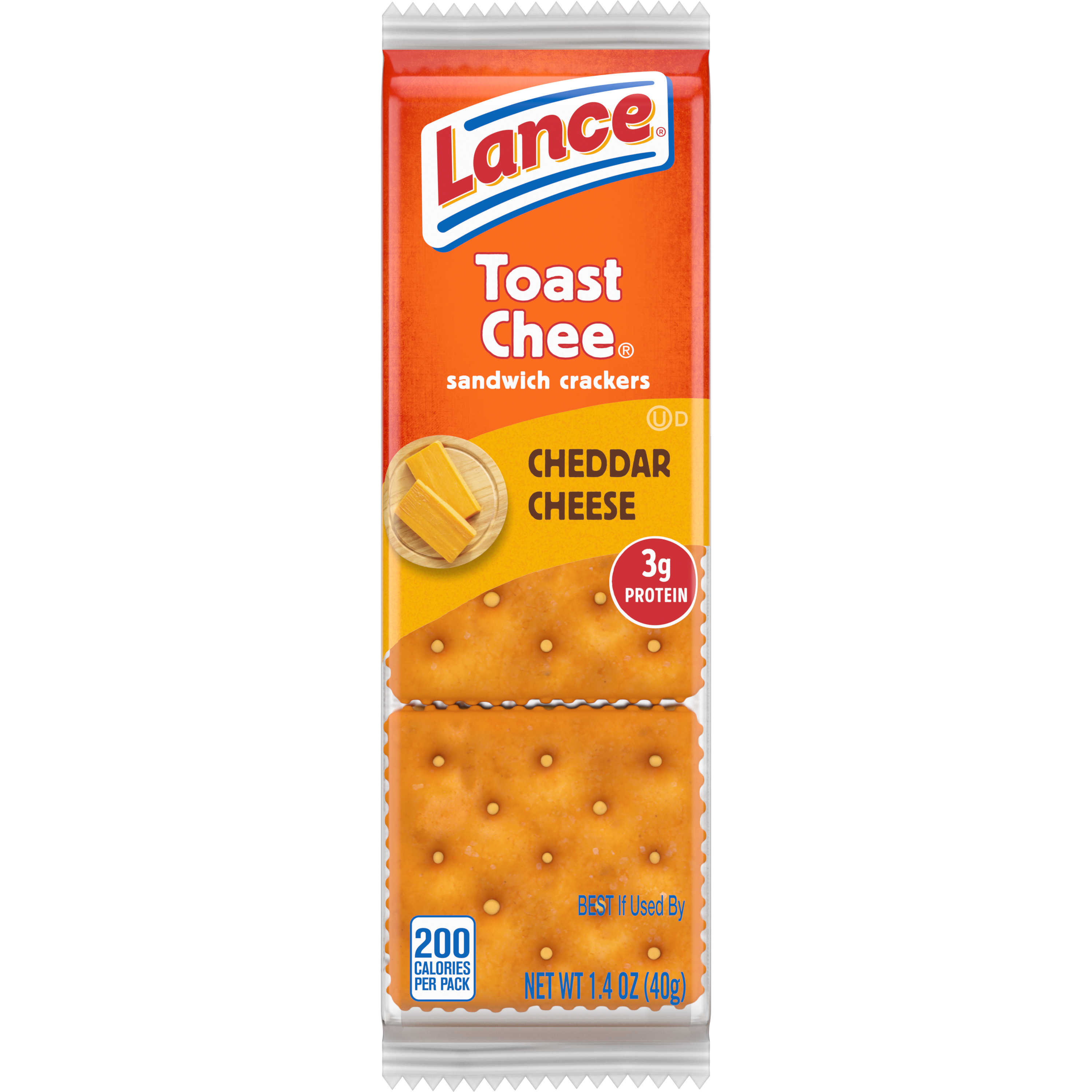 Lance Sandwich Crackers, ToastChee Cheddar, 40 Individually Wrapped