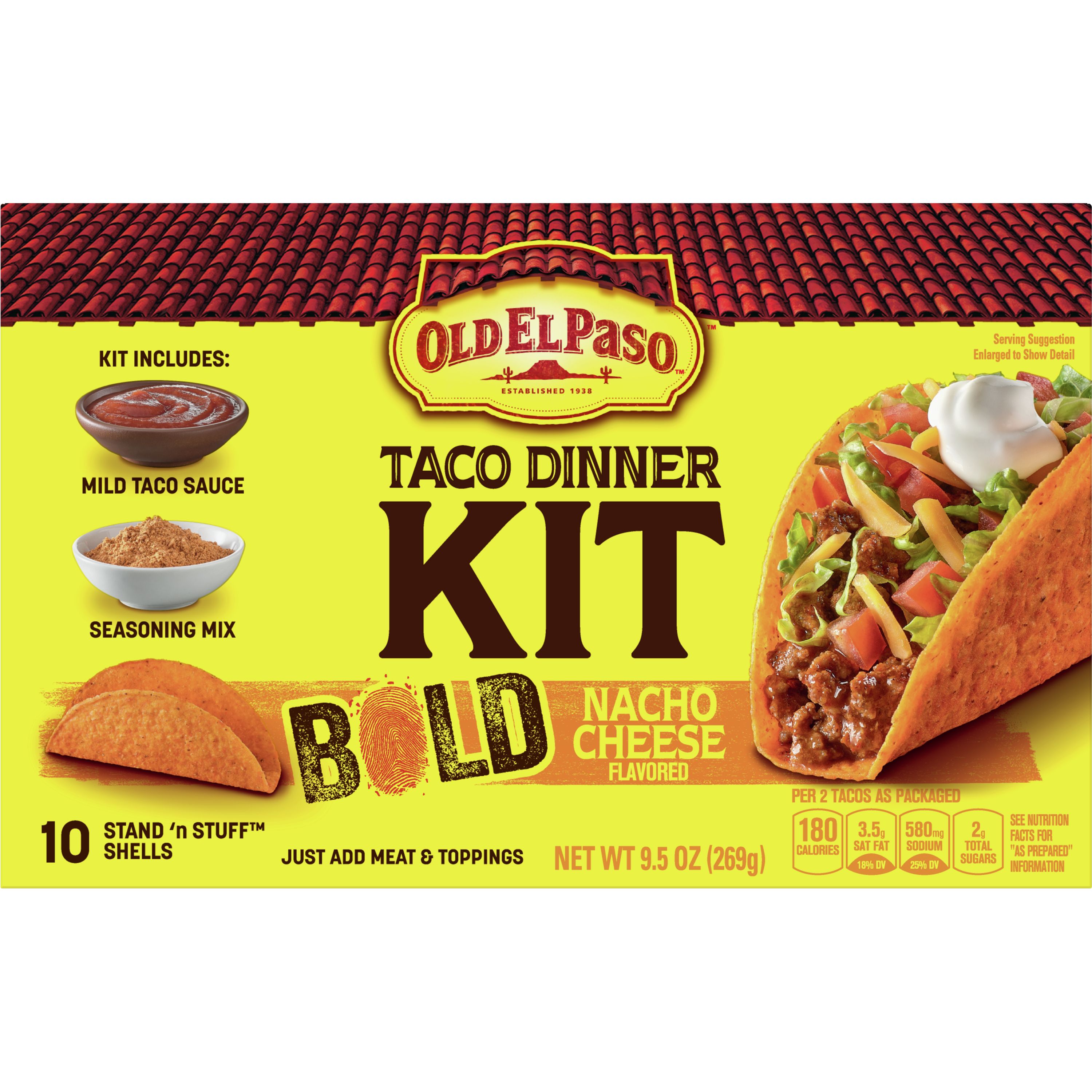 Old El Paso Stand N Stuff Bold Nacho Cheese Flavored Taco Dinner