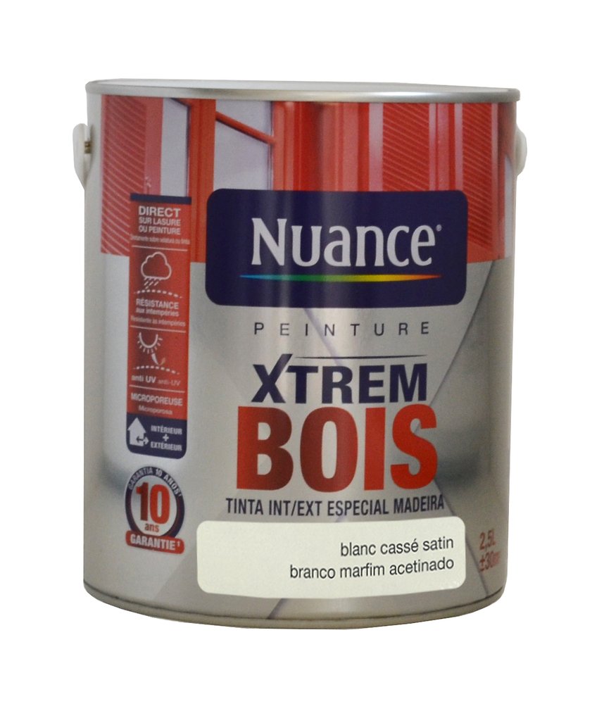 Peinture Bois 2 5l Blanc Casse Satin Nuance Reviews 2020
