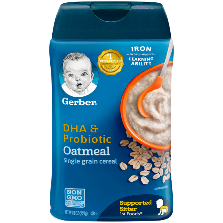 gerber dha and probiotic oatmeal