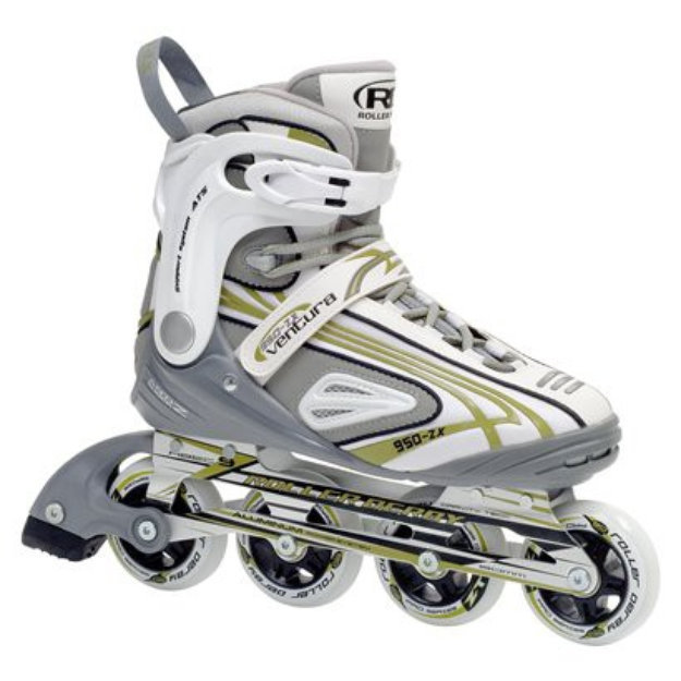 Roller Derby Ventura 950ZX Women's Inline Skate White/Gold/Gray (7